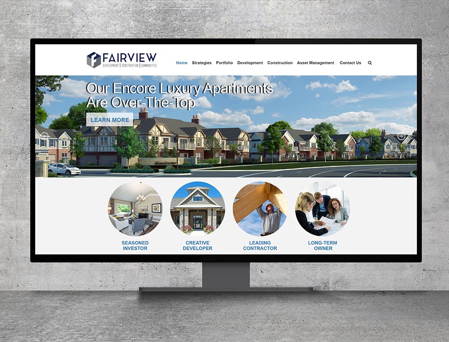 CA Marketing Troy MI Fairview Construction Single-Family Home Condominium Senior-Living Corporate Website Troy MI