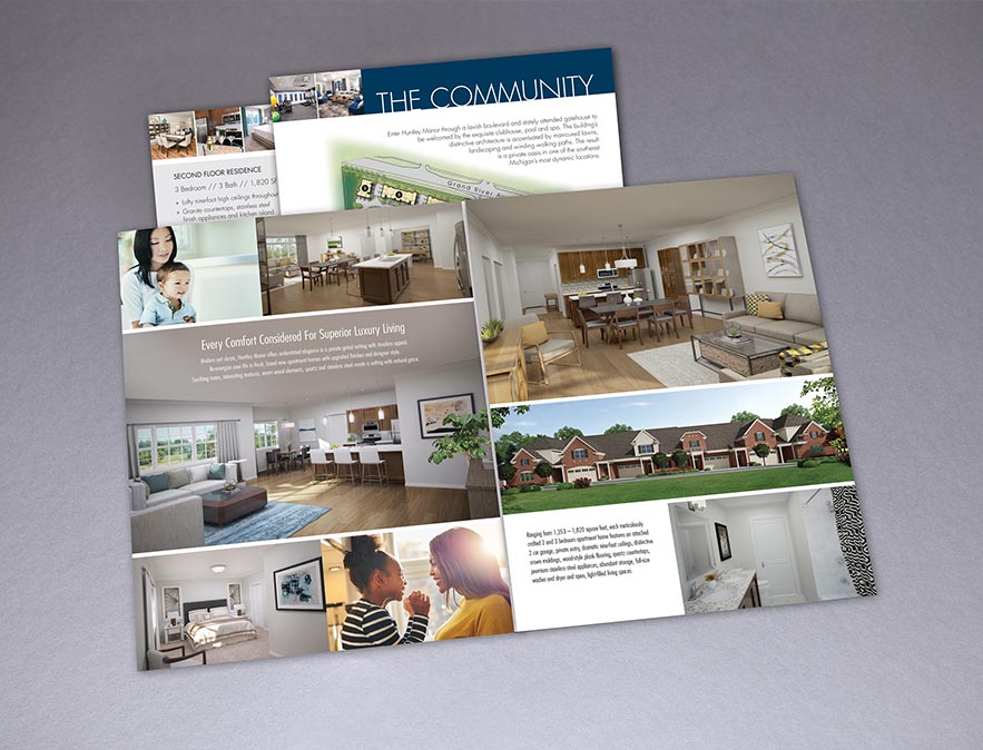 CA Marketing Troy MI Lautrec Huntley Manor Apartment Homes Brochure Novi MI